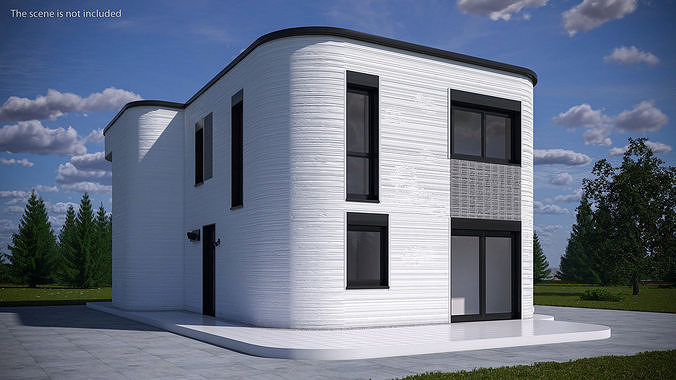 3D Printed House Exterior 3D model 4