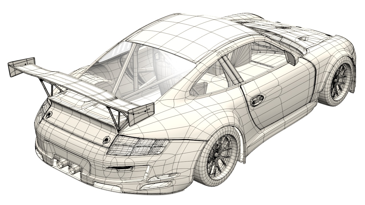 Porsche GT3 RSR 3D model_8