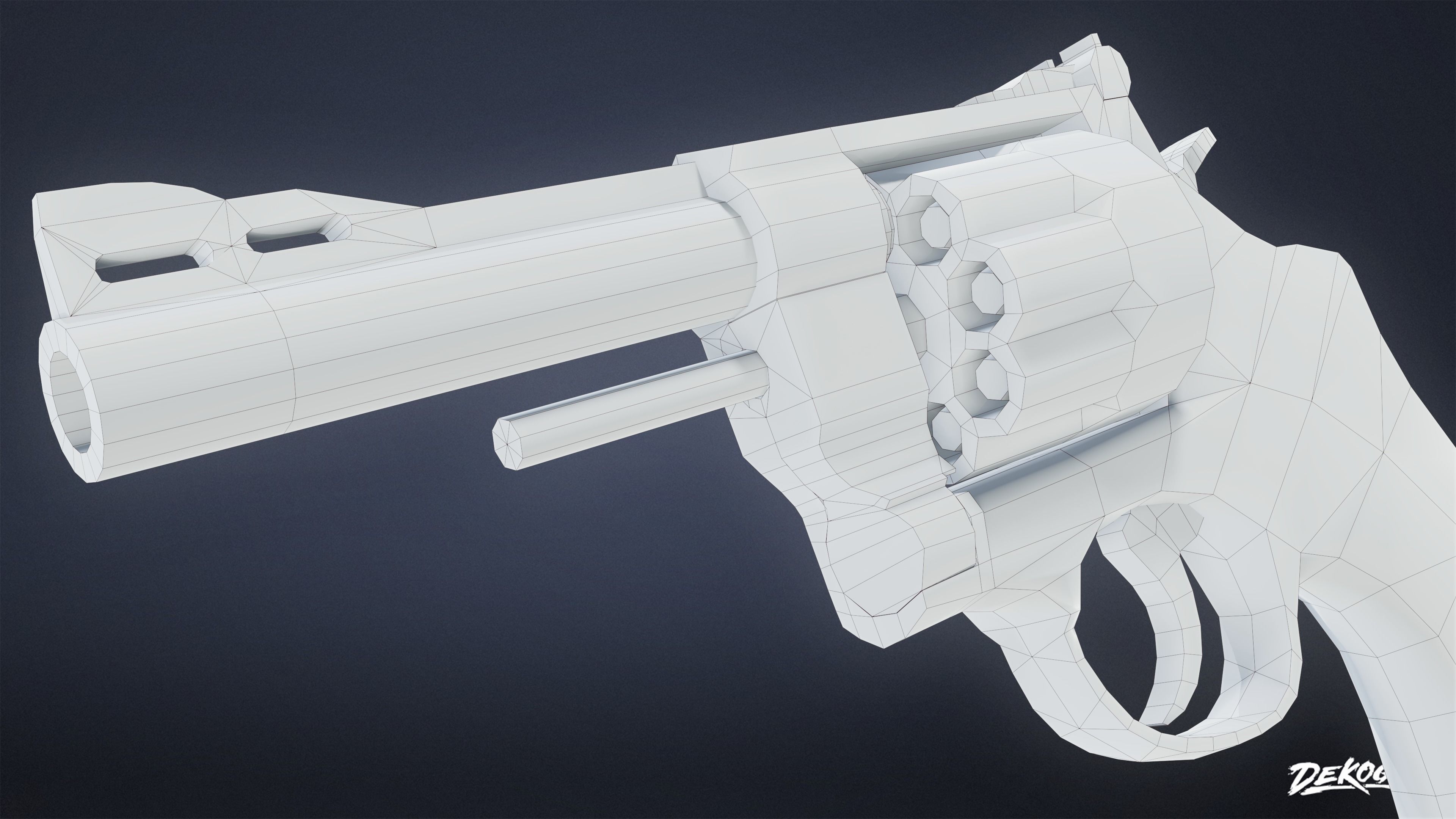 SAFE HOUSE - Revolver 12 - LOW POLY AND NANITE Low-poly 3D model_8