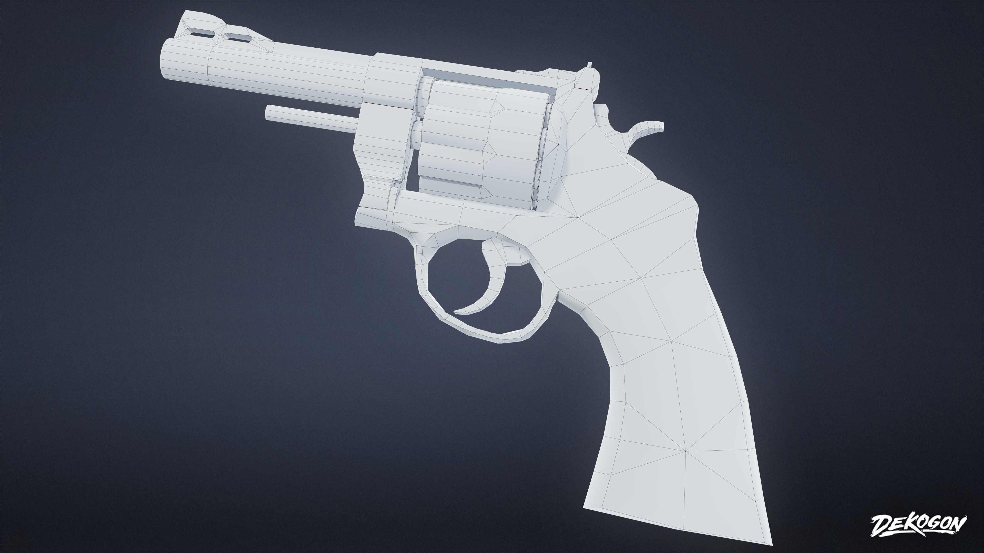 SAFE HOUSE - Revolver 12 - LOW POLY AND NANITE Low-poly 3D model_7