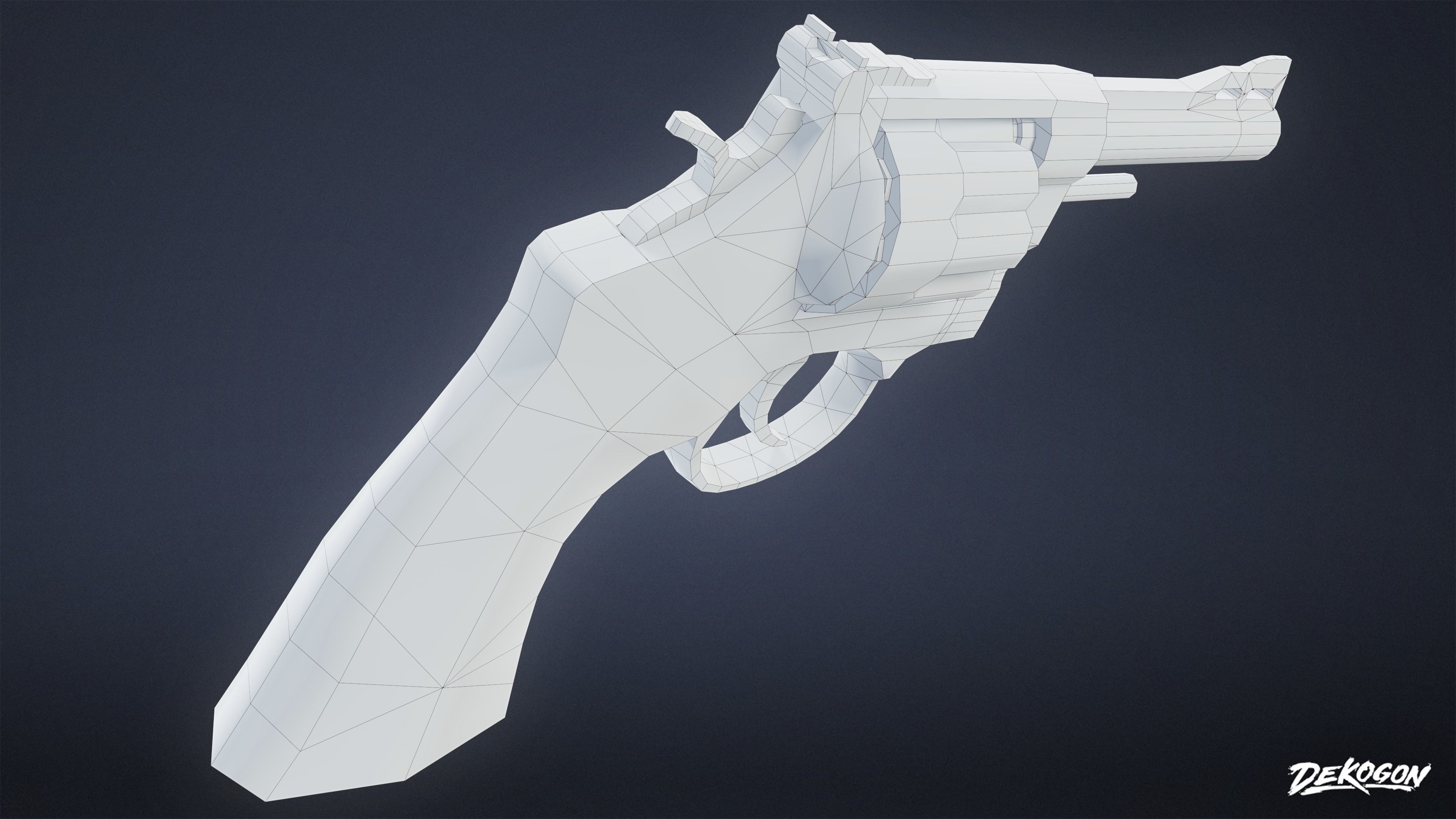SAFE HOUSE - Revolver 12 - LOW POLY AND NANITE Low-poly 3D model_9