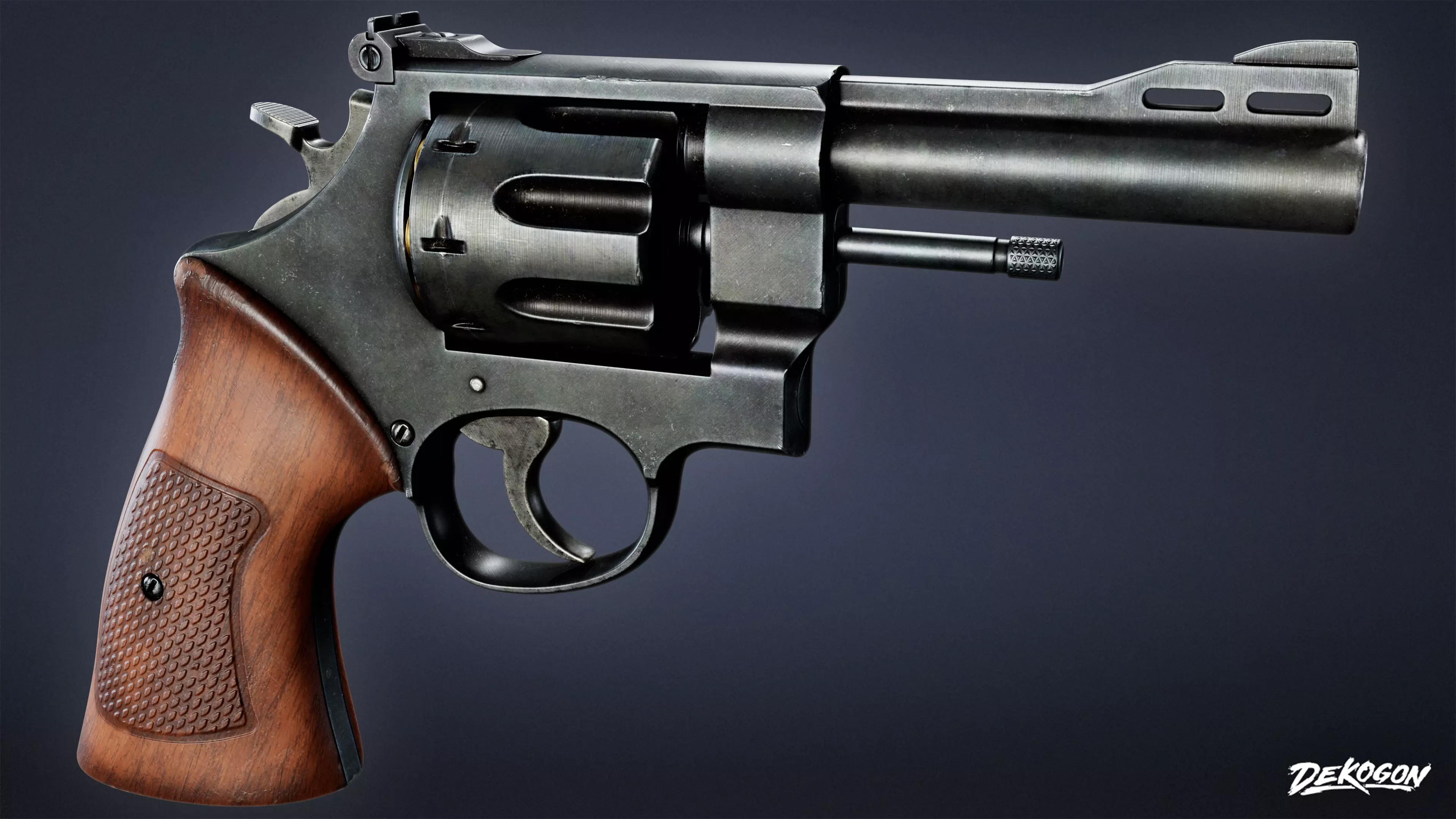 SAFE HOUSE - Revolver 12 - LOW POLY AND NANITE Low-poly 3D model_0