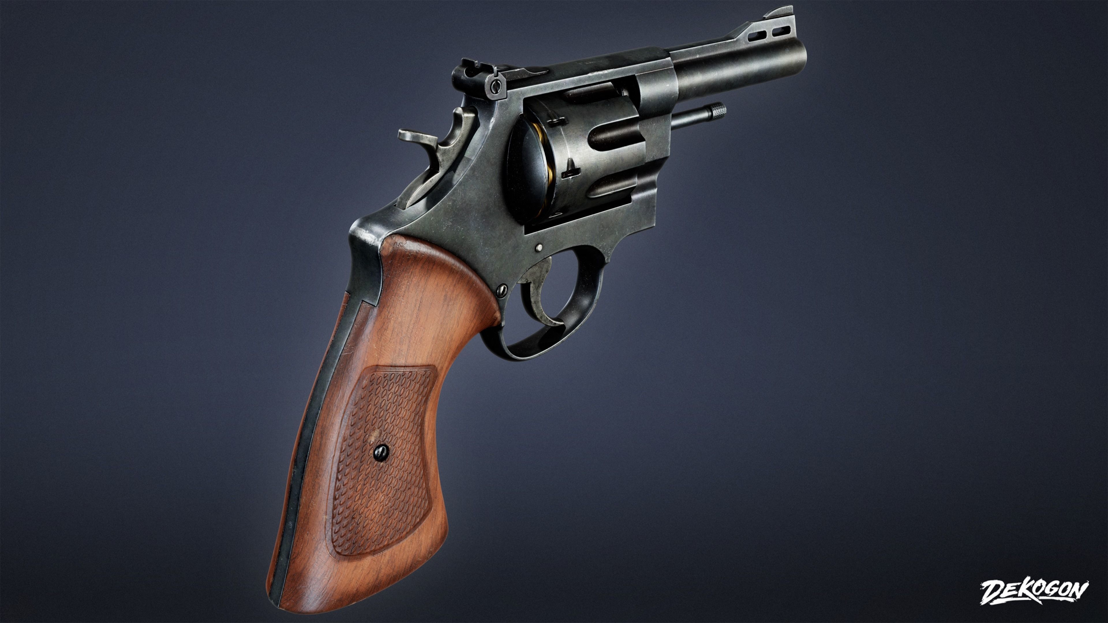 SAFE HOUSE - Revolver 12 - LOW POLY AND NANITE Low-poly 3D model_2