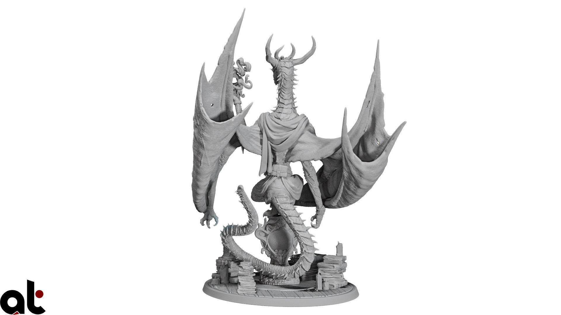 Lorewyrm magic dragon character 3D print model_1