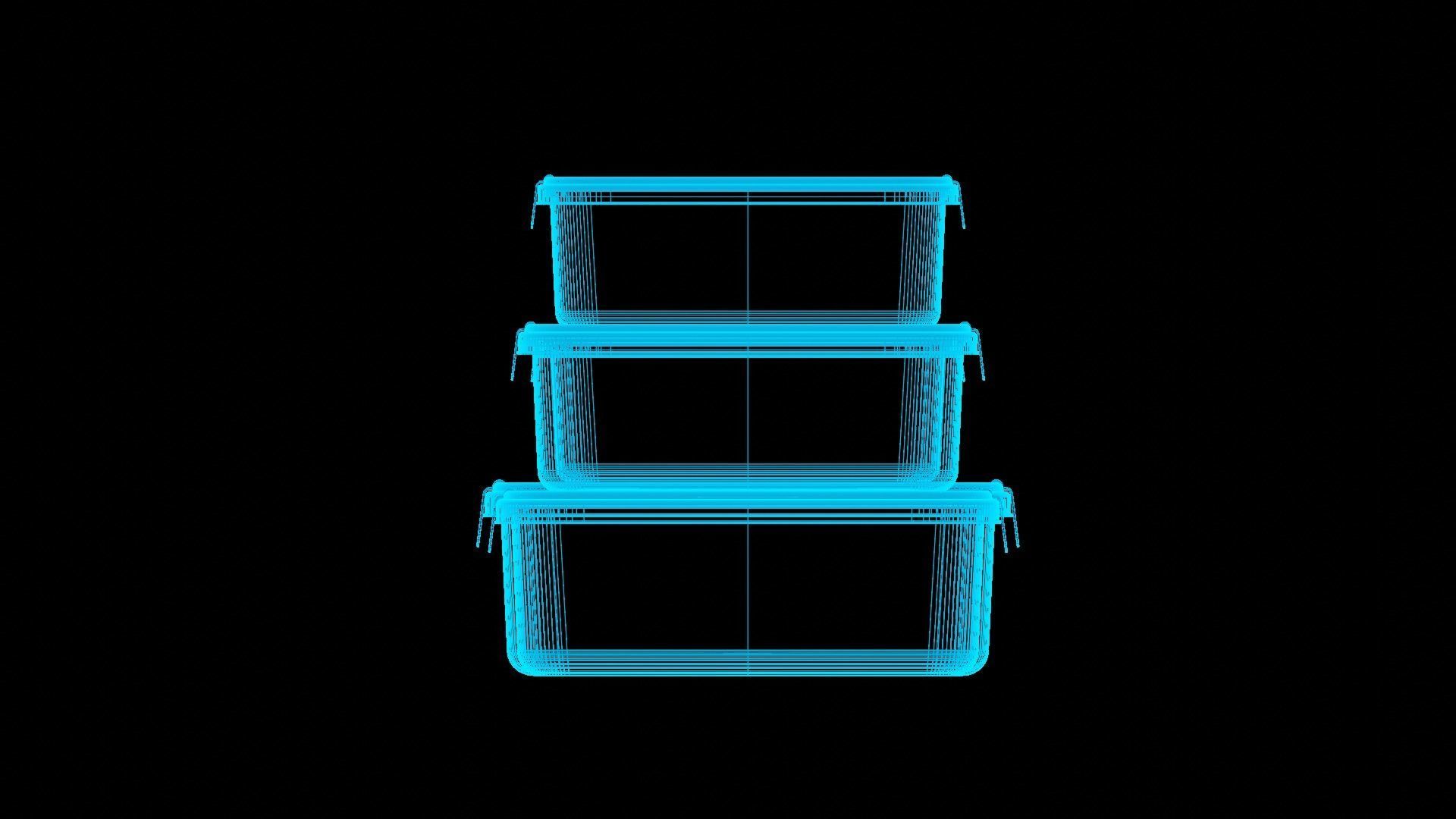 Food Storage Container Low-poly 3D model_5