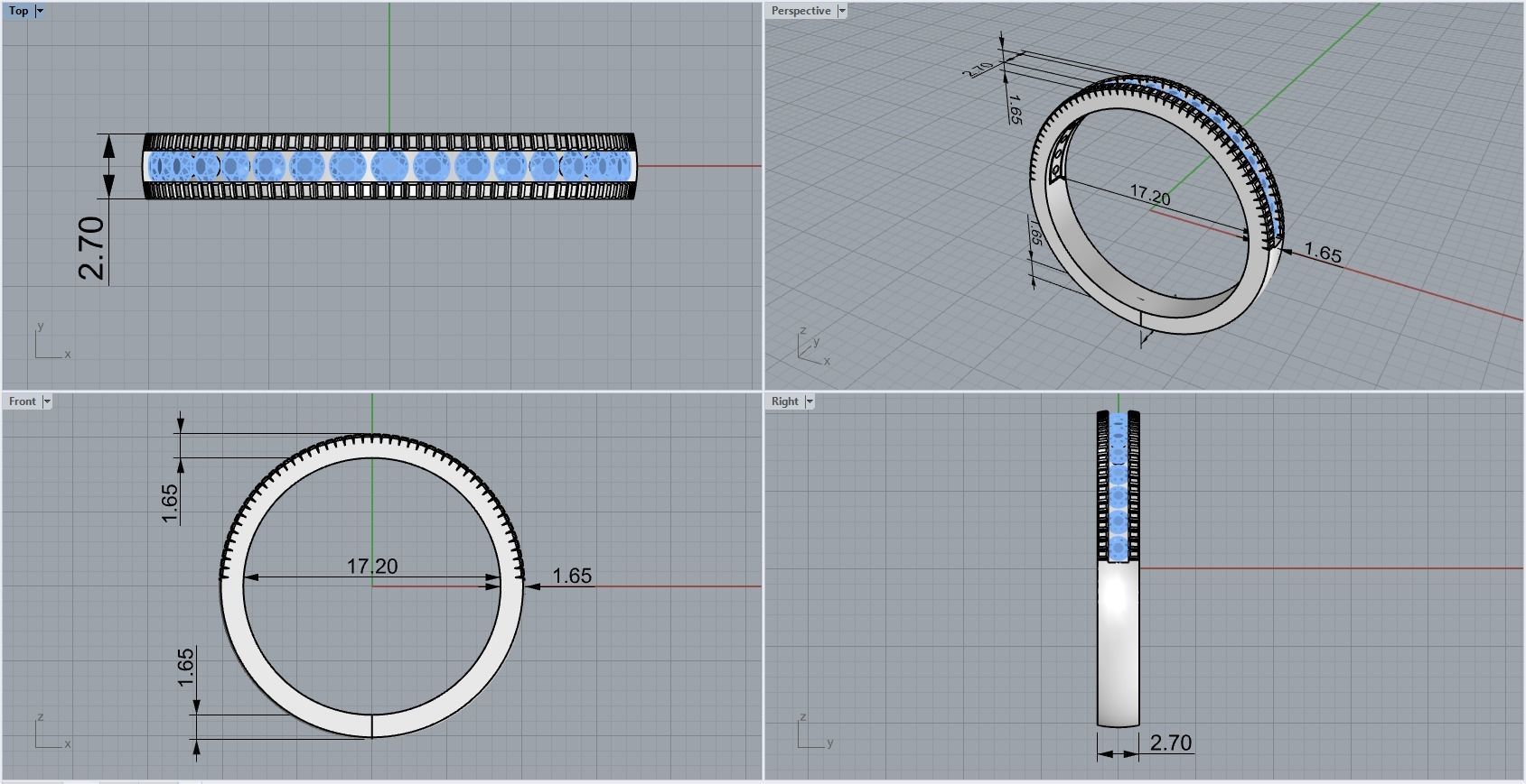 ring code 450 3D print model_1