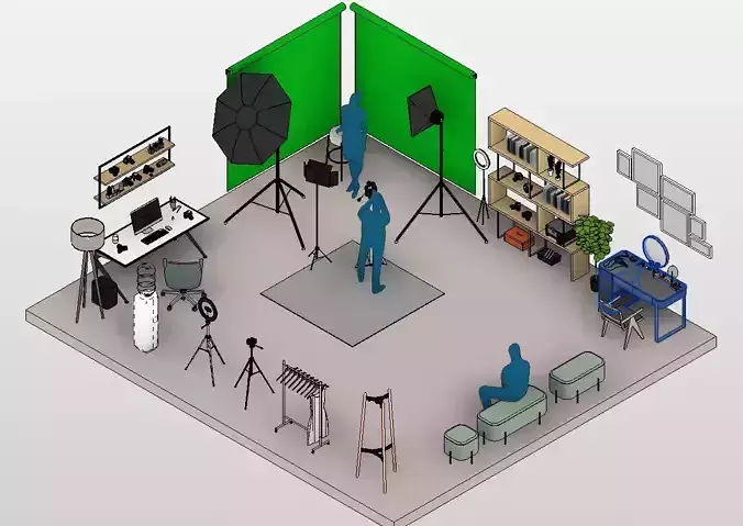 PHOTO STUDIO REVIT  PHOTO STUDIO REVIT RFA 3D model