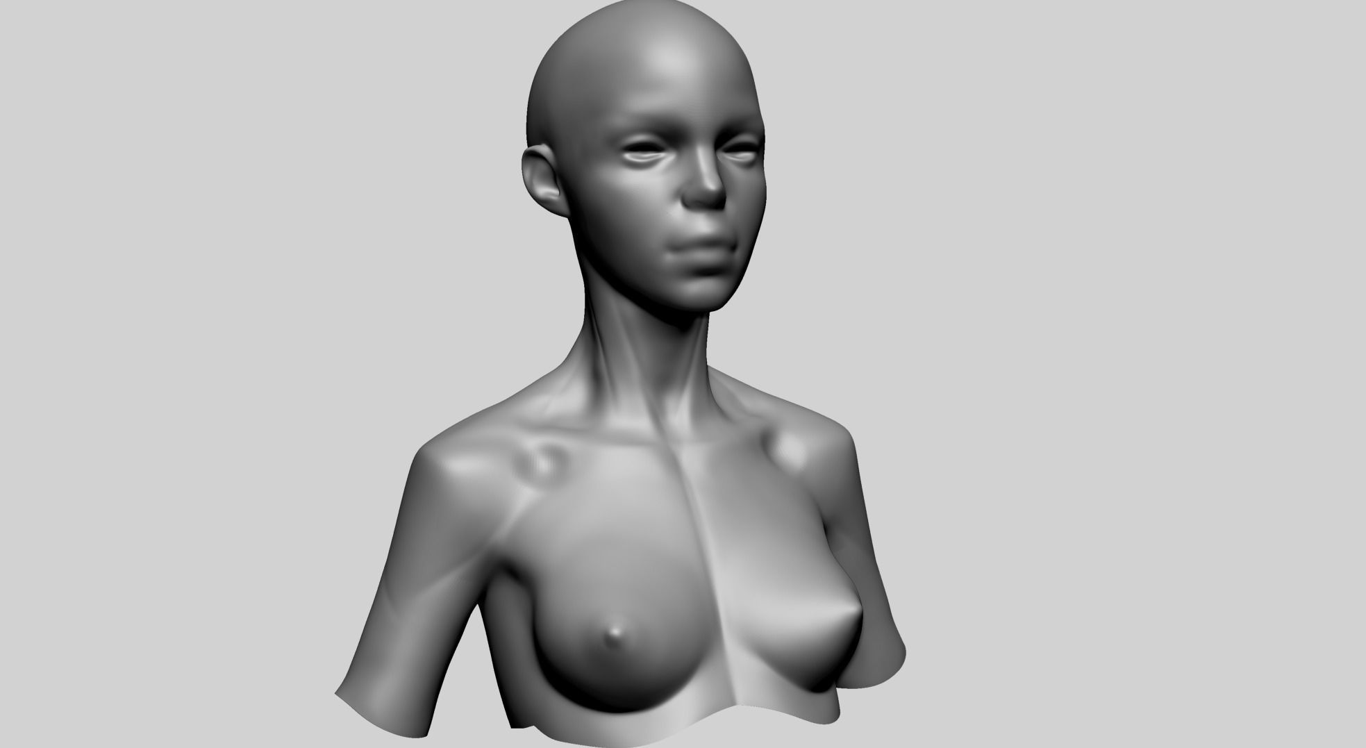 Stylized Female Anatomy - Upper 3D model_4