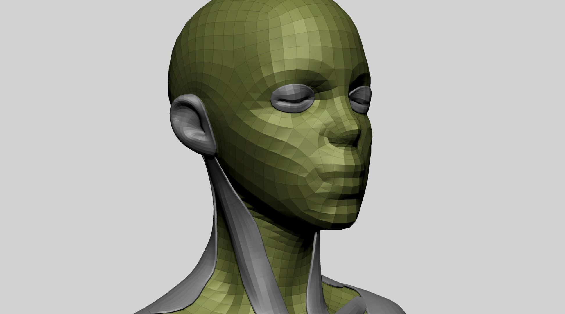 Stylized Female Anatomy - Upper 3D model_13