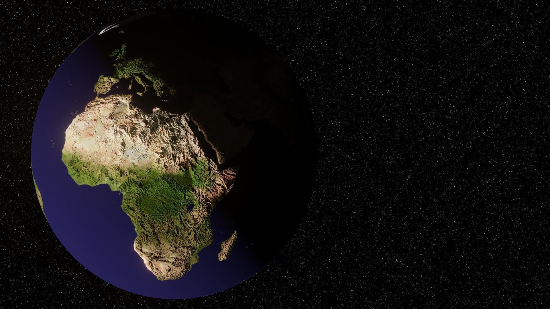 Realistic Earth Sci Fi Planet  3D Model for Space Animation 3D model_6