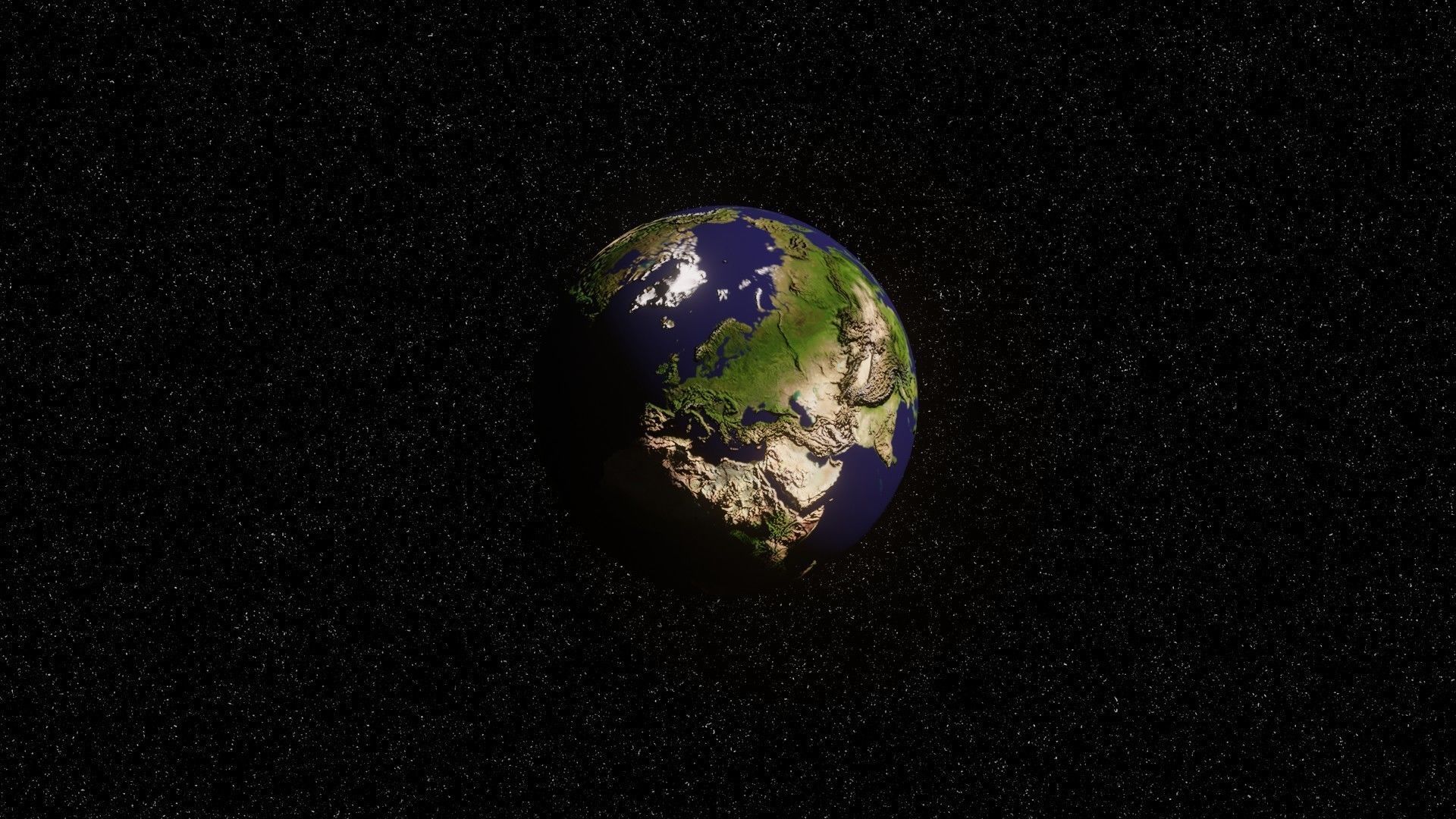 Realistic Earth Sci Fi Planet  3D Model for Space Animation 3D model_8
