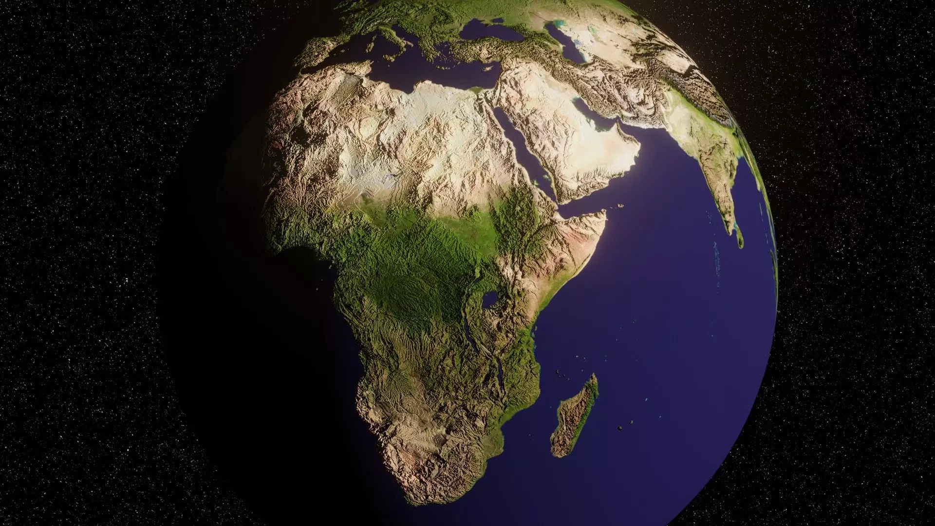 Realistic Earth Sci Fi Planet  3D Model for Space Animation 3D model_0