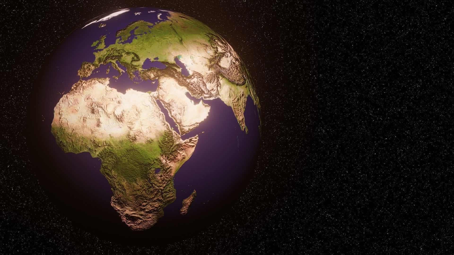Realistic Earth Sci Fi Planet  3D Model for Space Animation 3D model_2