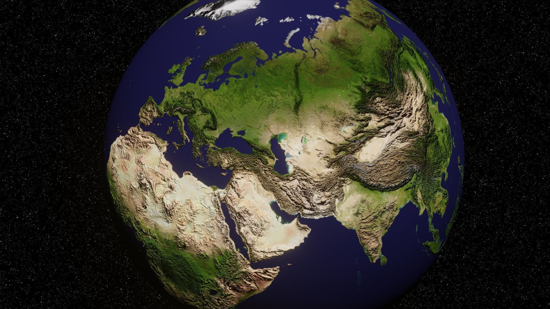 Realistic Earth Sci Fi Planet  3D Model for Space Animation 3D model_1