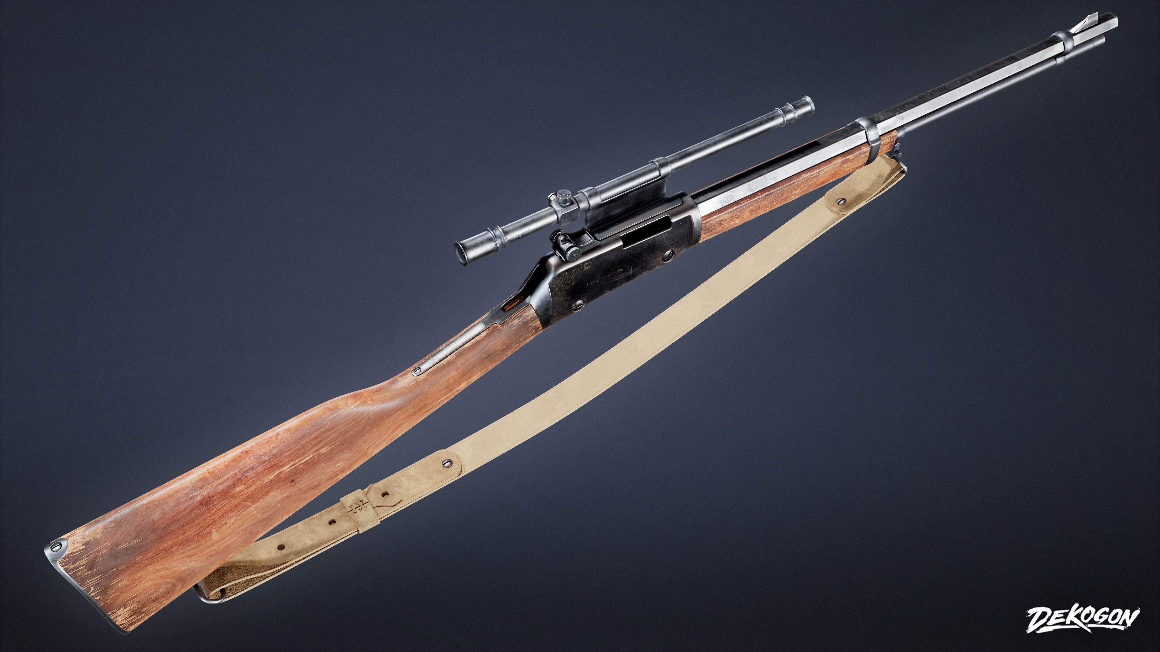 SAFE HOUSE - Rifle 67 - LOW POLY AND NANITE Low-poly 3D model_4