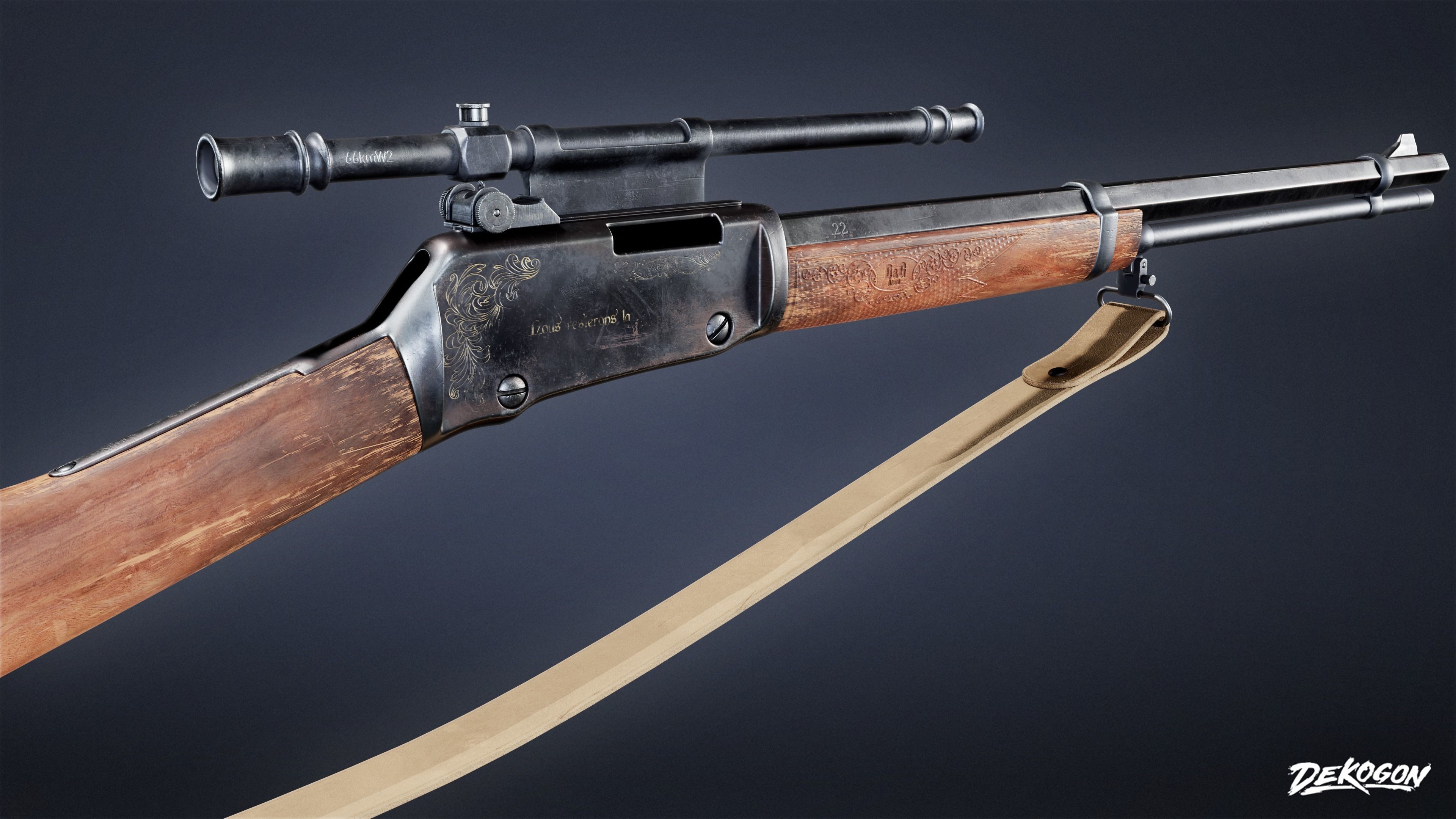 SAFE HOUSE - Rifle 67 - LOW POLY AND NANITE Low-poly 3D model_3