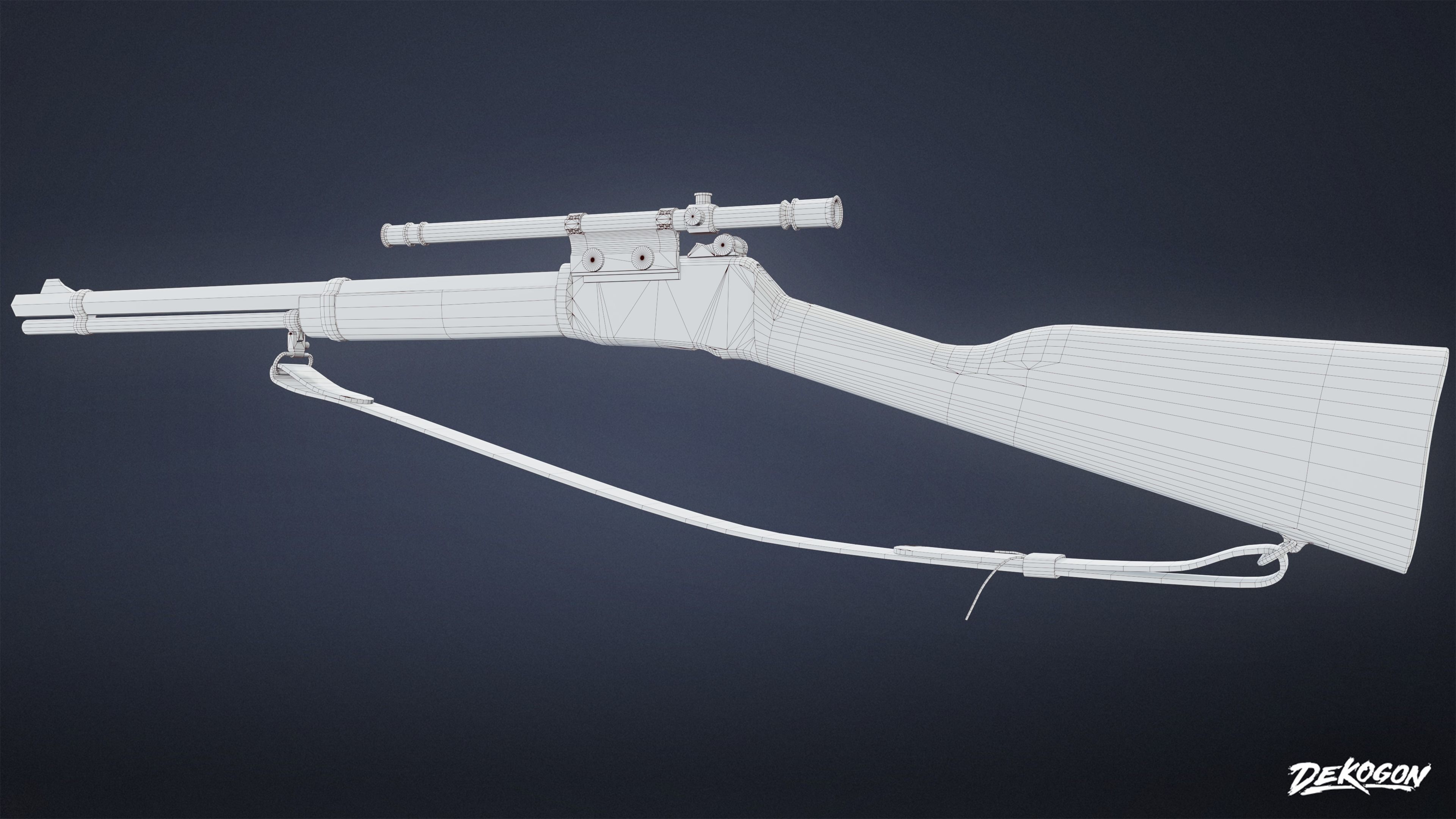 SAFE HOUSE - Rifle 67 - LOW POLY AND NANITE Low-poly 3D model_6