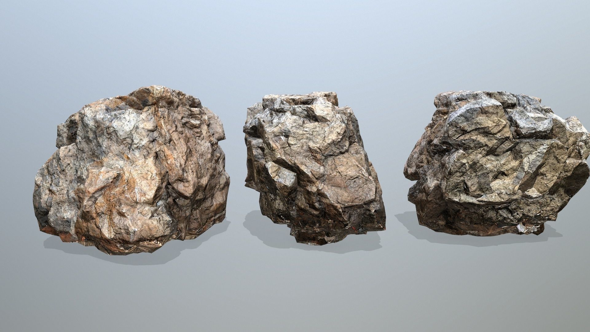 desert rocks Low-poly 3D model_16