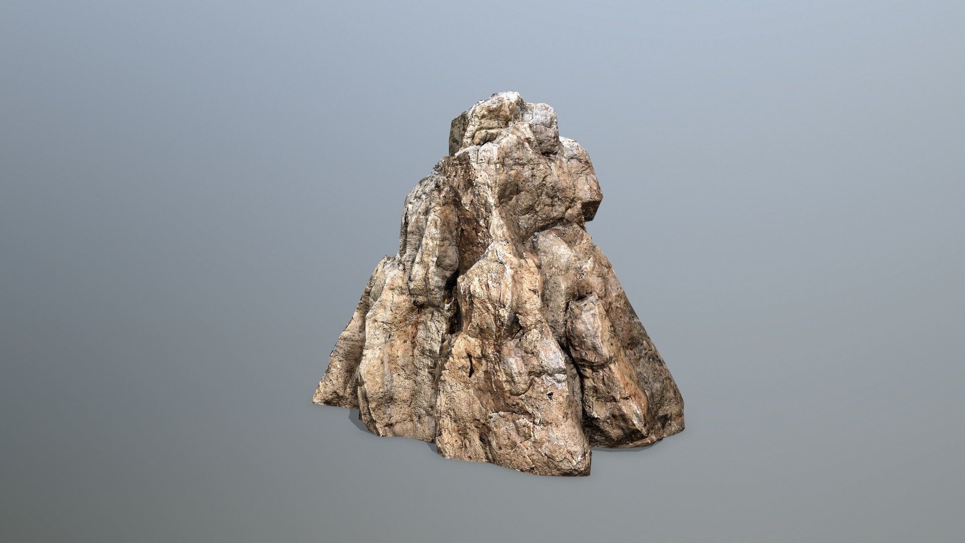 desert rocks Low-poly 3D model_2