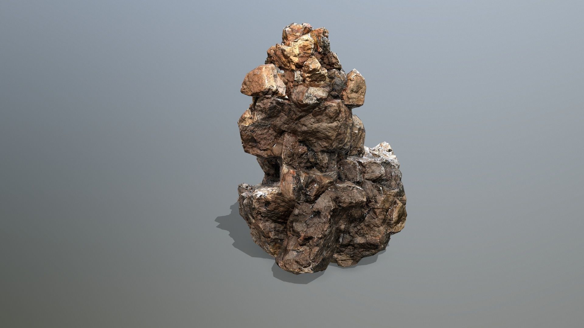 desert rocks Low-poly 3D model_6