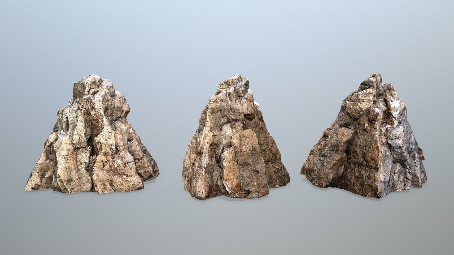 desert rocks Low-poly 3D model_13