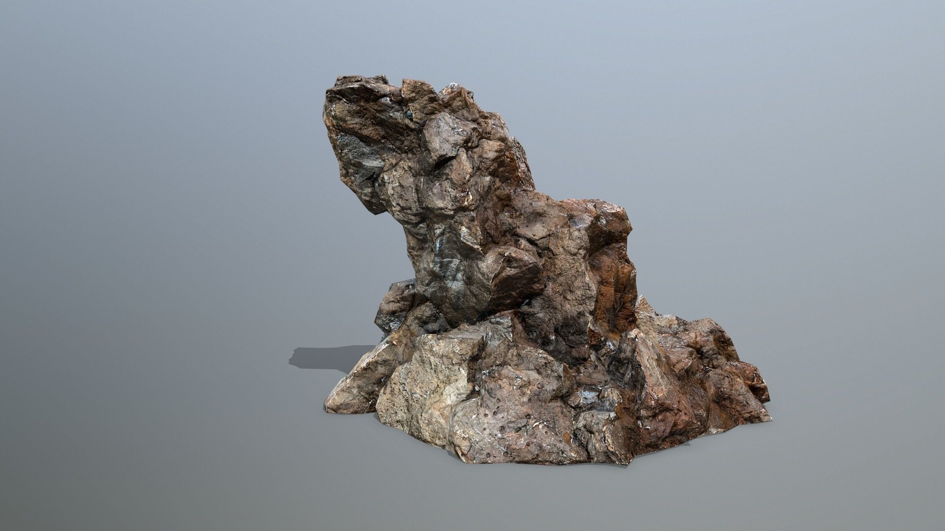 desert rocks Low-poly 3D model_4