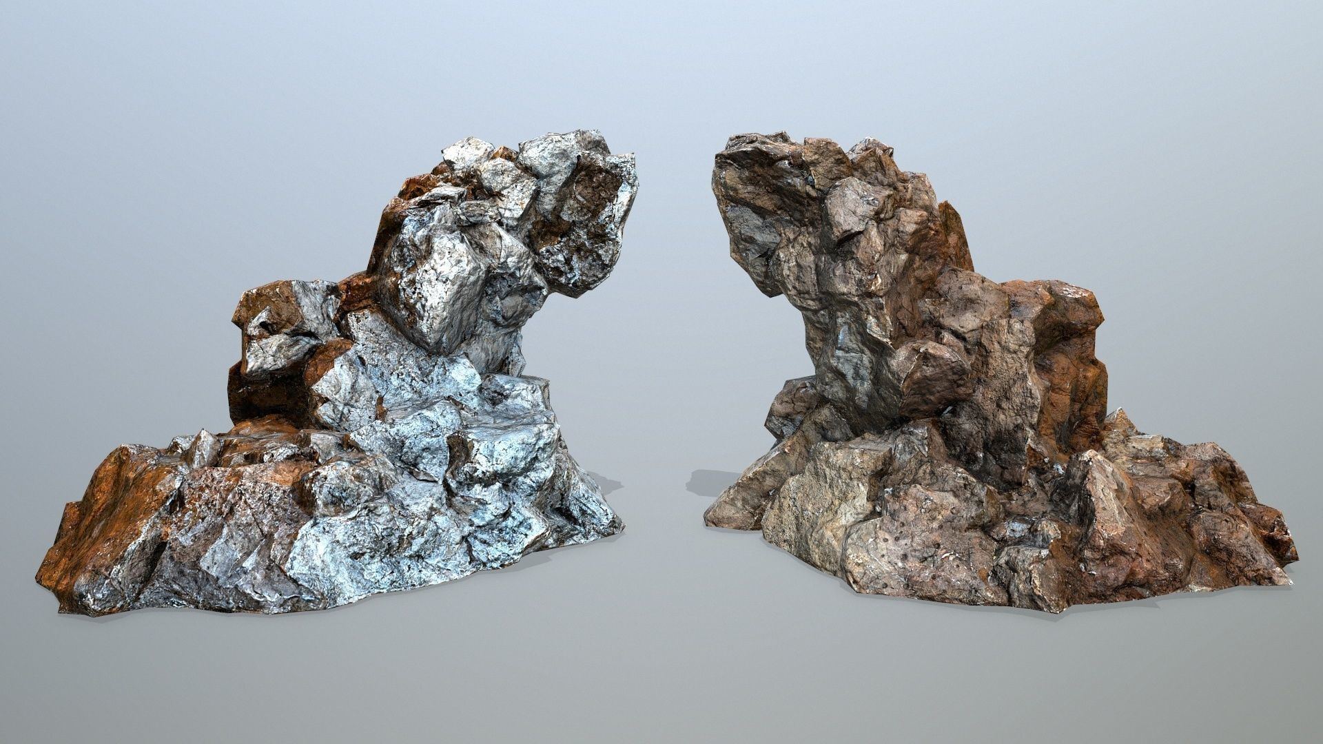 desert rocks Low-poly 3D model_15