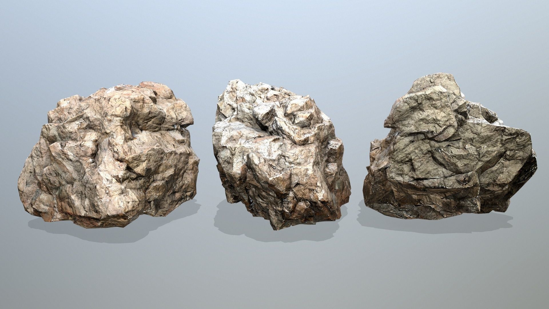 desert rocks Low-poly 3D model_11