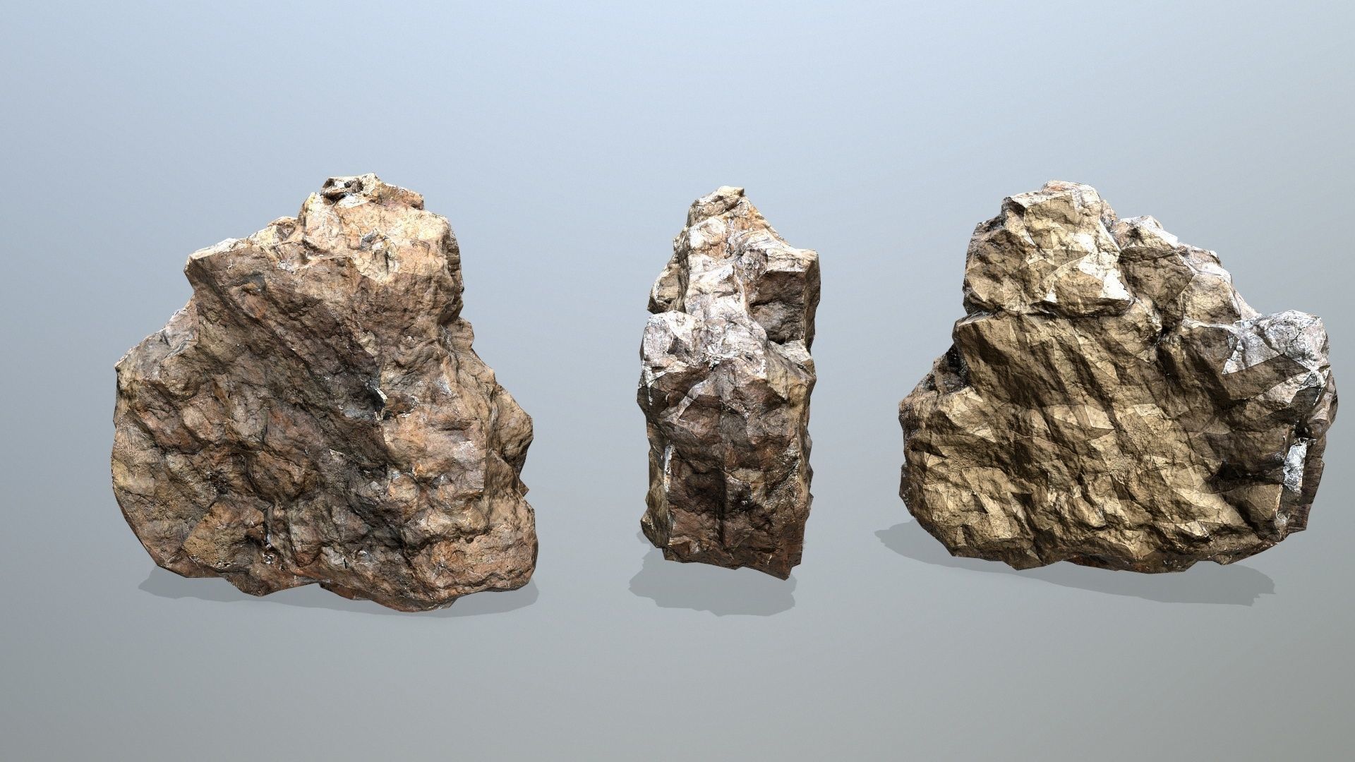 desert rocks Low-poly 3D model_17