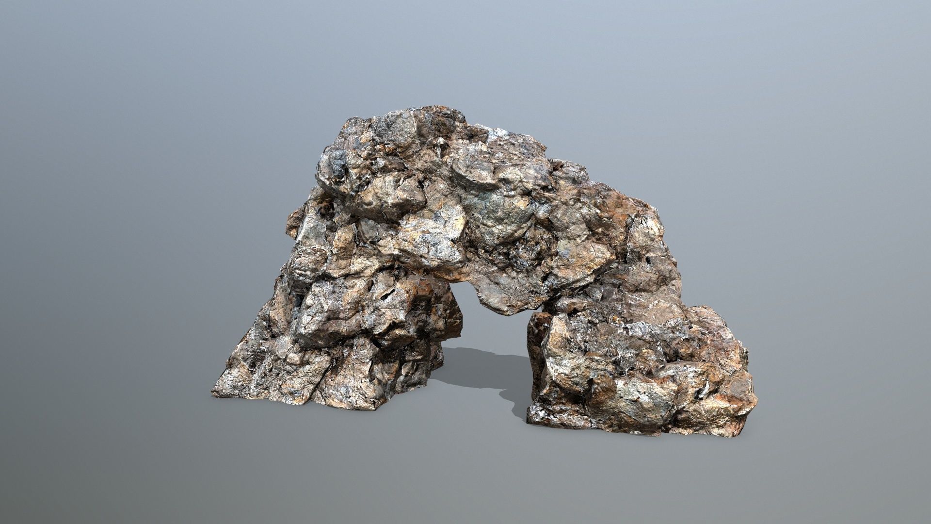 desert rocks Low-poly 3D model_3