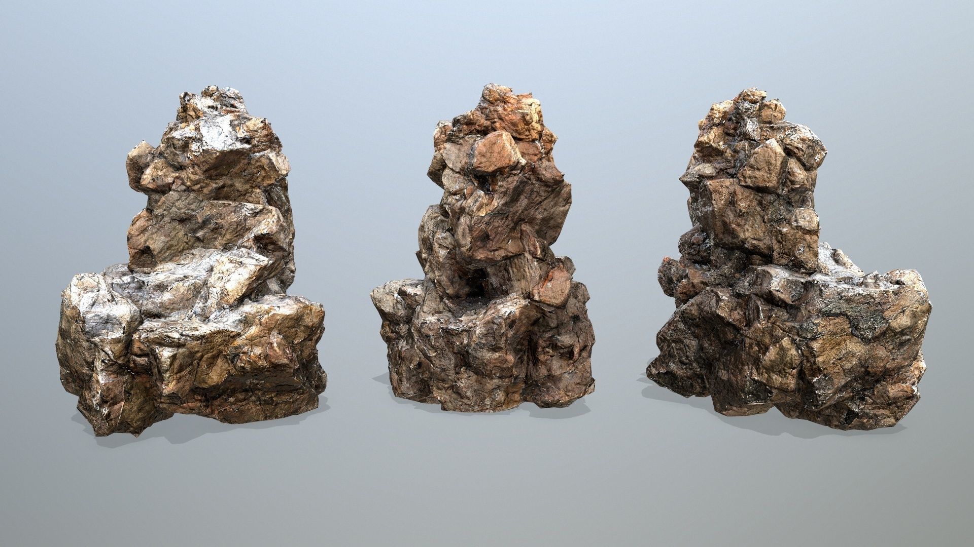 desert rocks Low-poly 3D model_12
