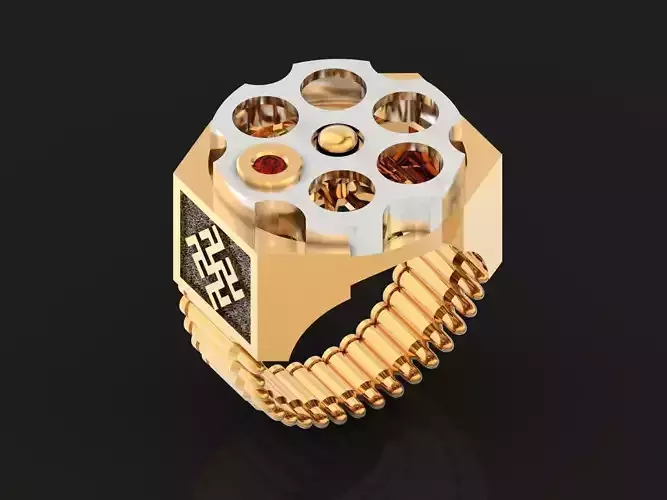 Roulette Ring for Man  Ahnenerbe 1121 3D print model
