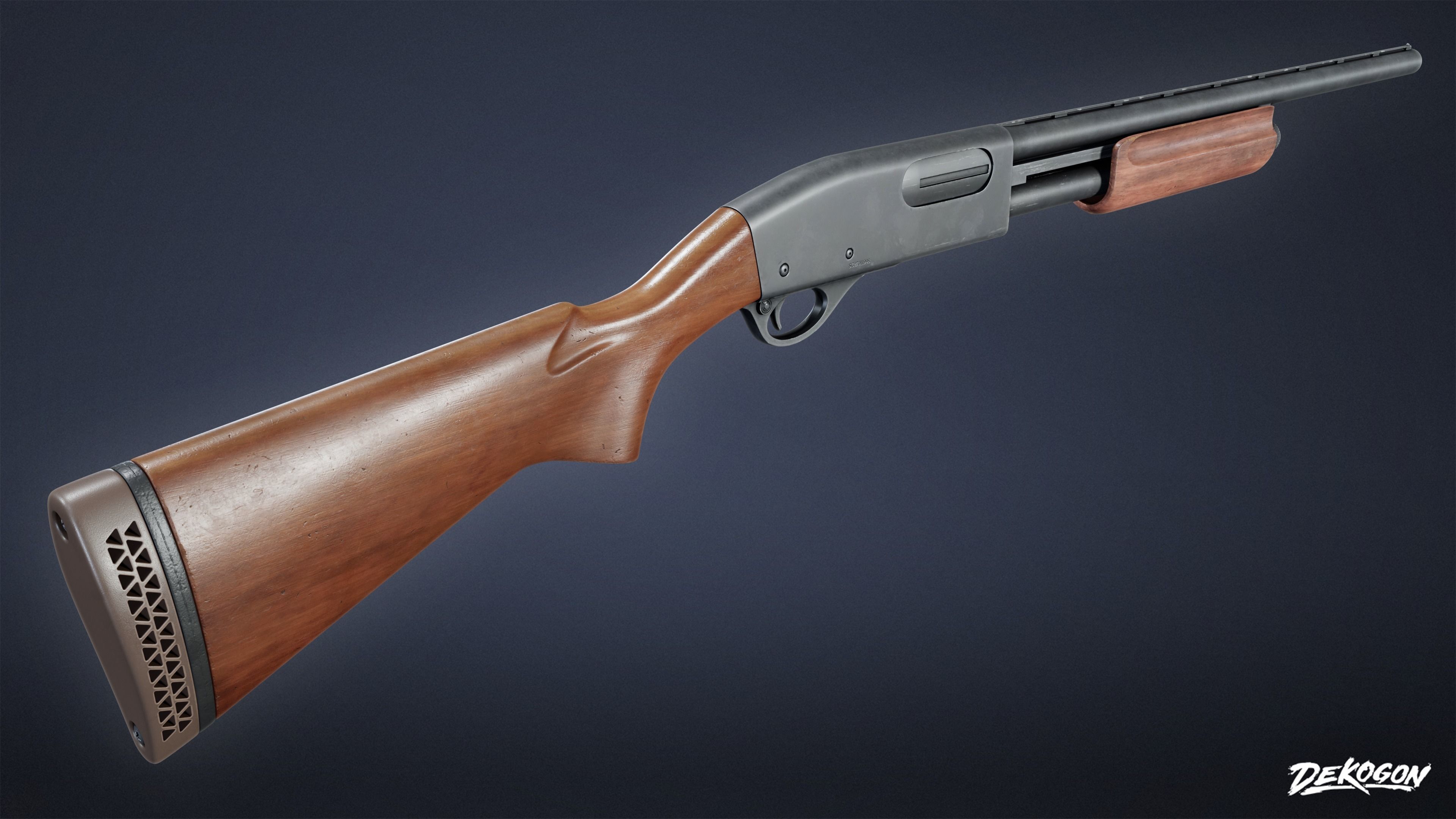 SAFE HOUSE - Shotgun 04 - LOW POLY AND NANITE Low-poly 3D model_10