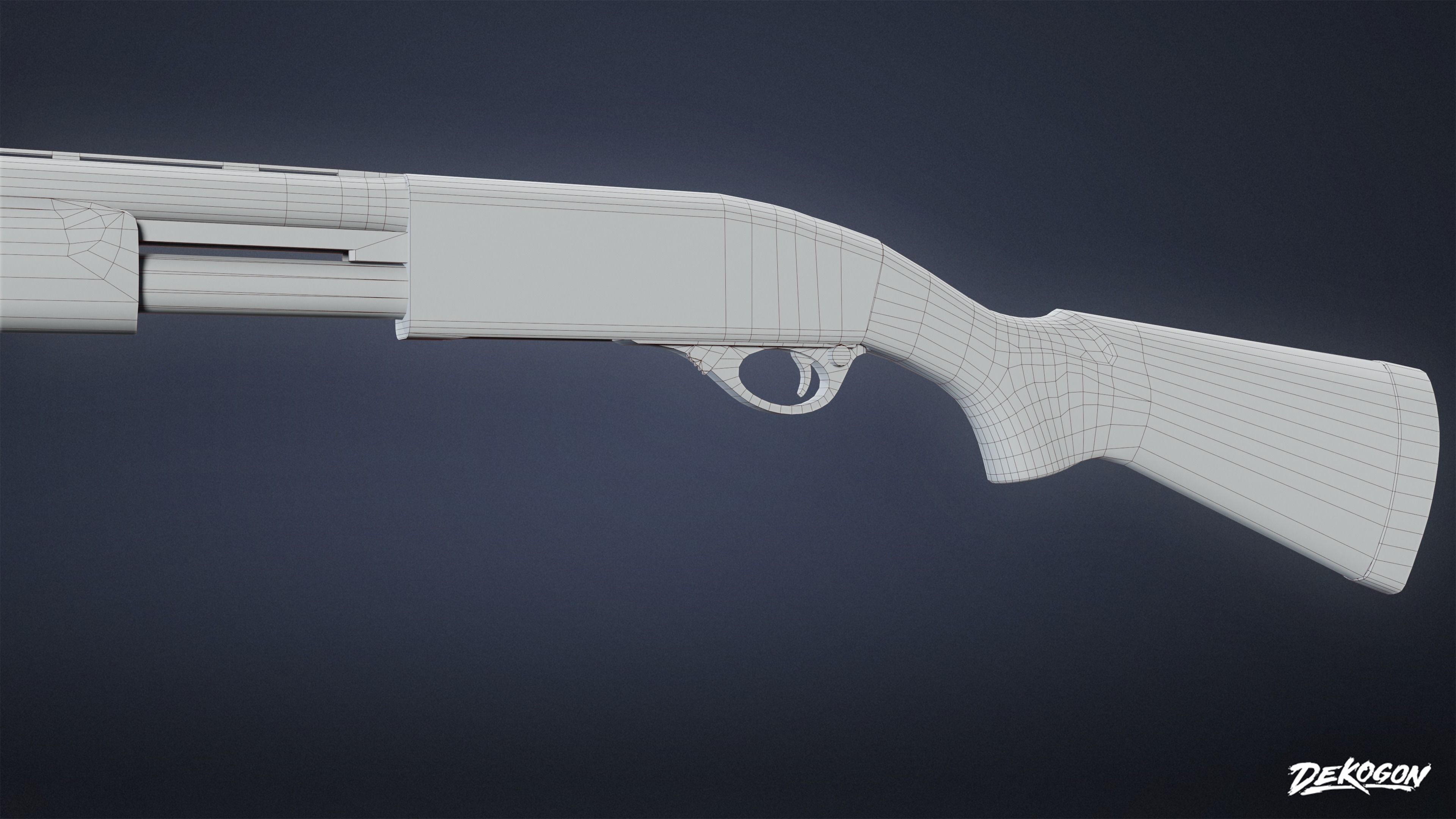 SAFE HOUSE - Shotgun 04 - LOW POLY AND NANITE Low-poly 3D model_8