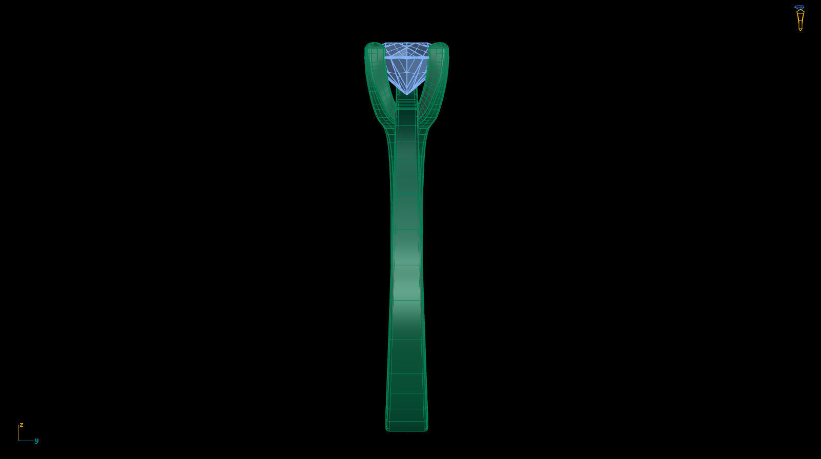 Solitaire Engagement Ring Round Gem 5 mm 3D print model_7