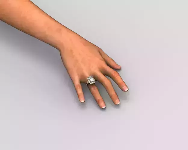 R 073 Emerald cut center stone 