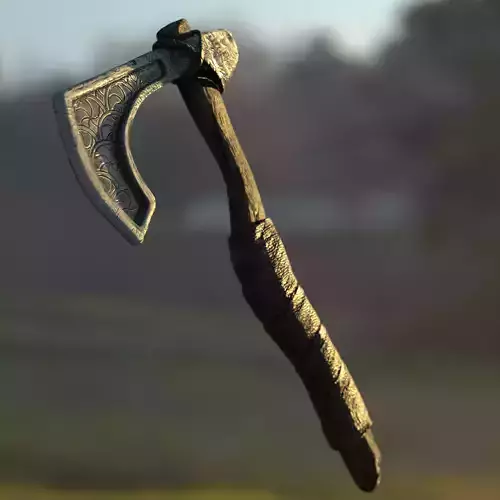 Game Ready Scandinavian Axe Melee Weapon