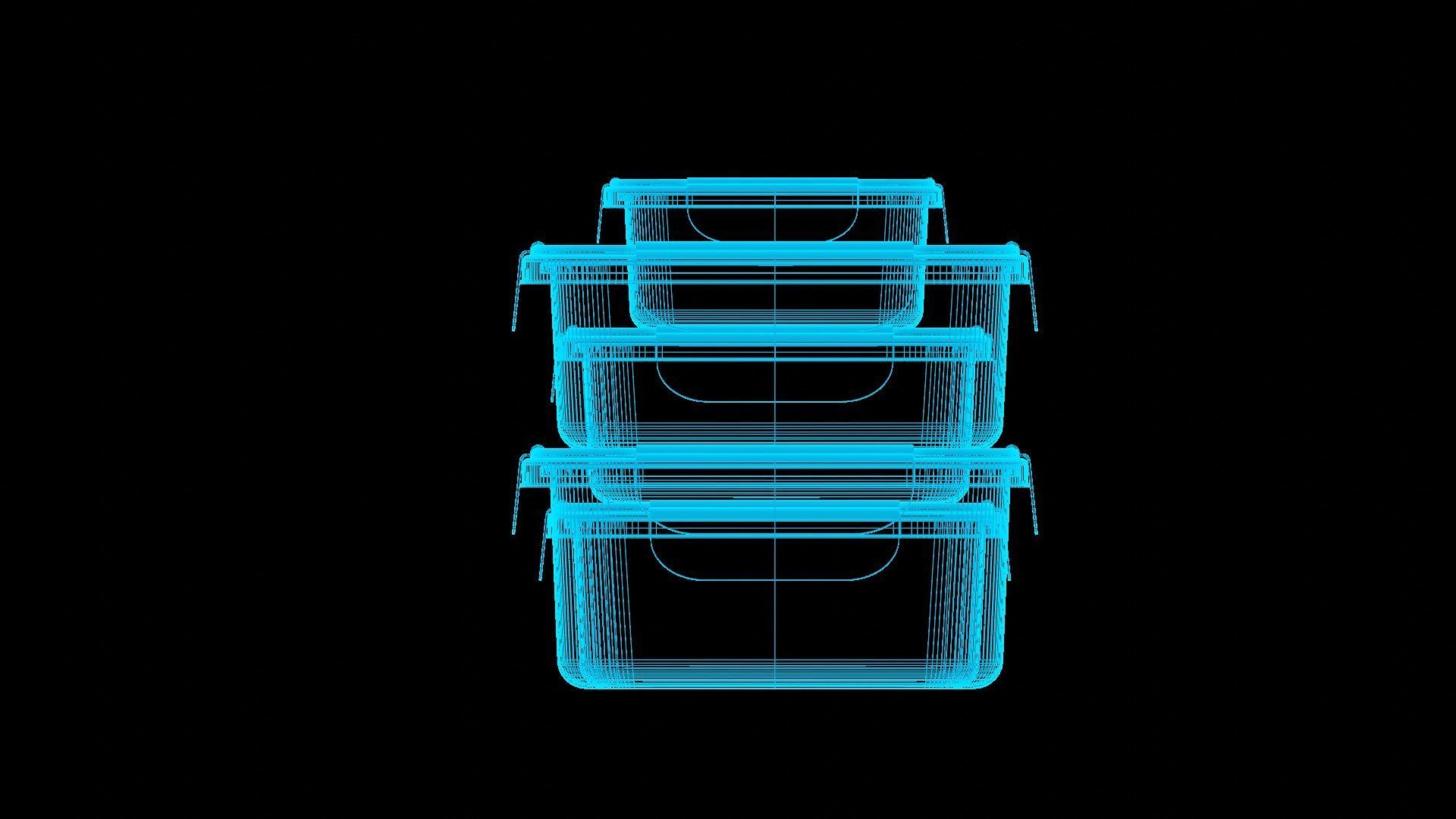 Food Storage Container Low-poly 3D model_6