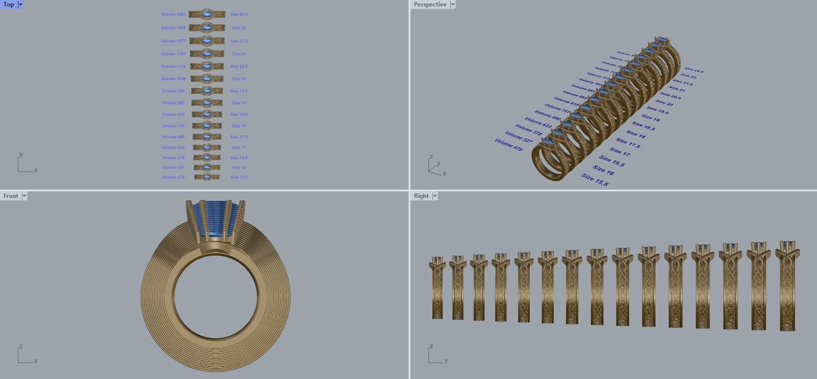 R 084 ring with marquise stone 3D print model_2