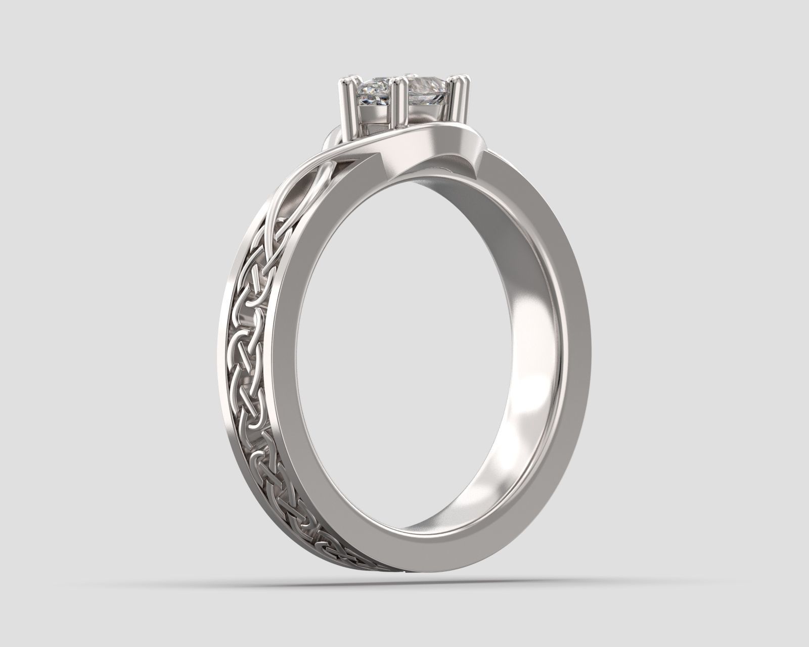 R 084 ring with marquise stone 3D print model_11