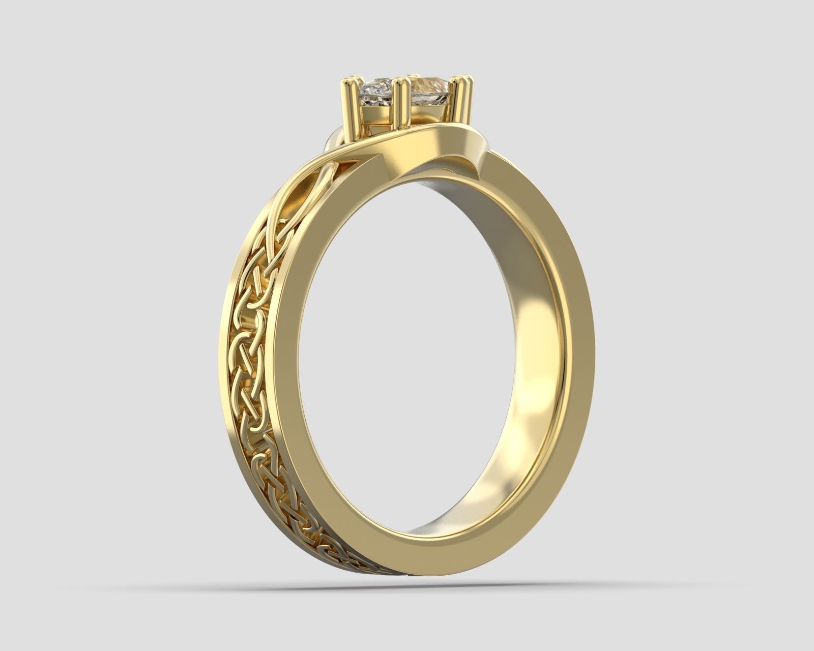 R 084 ring with marquise stone 3D print model_7