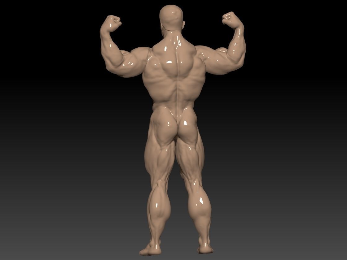 Arnold terminator  posing Bicep 3D print model_2