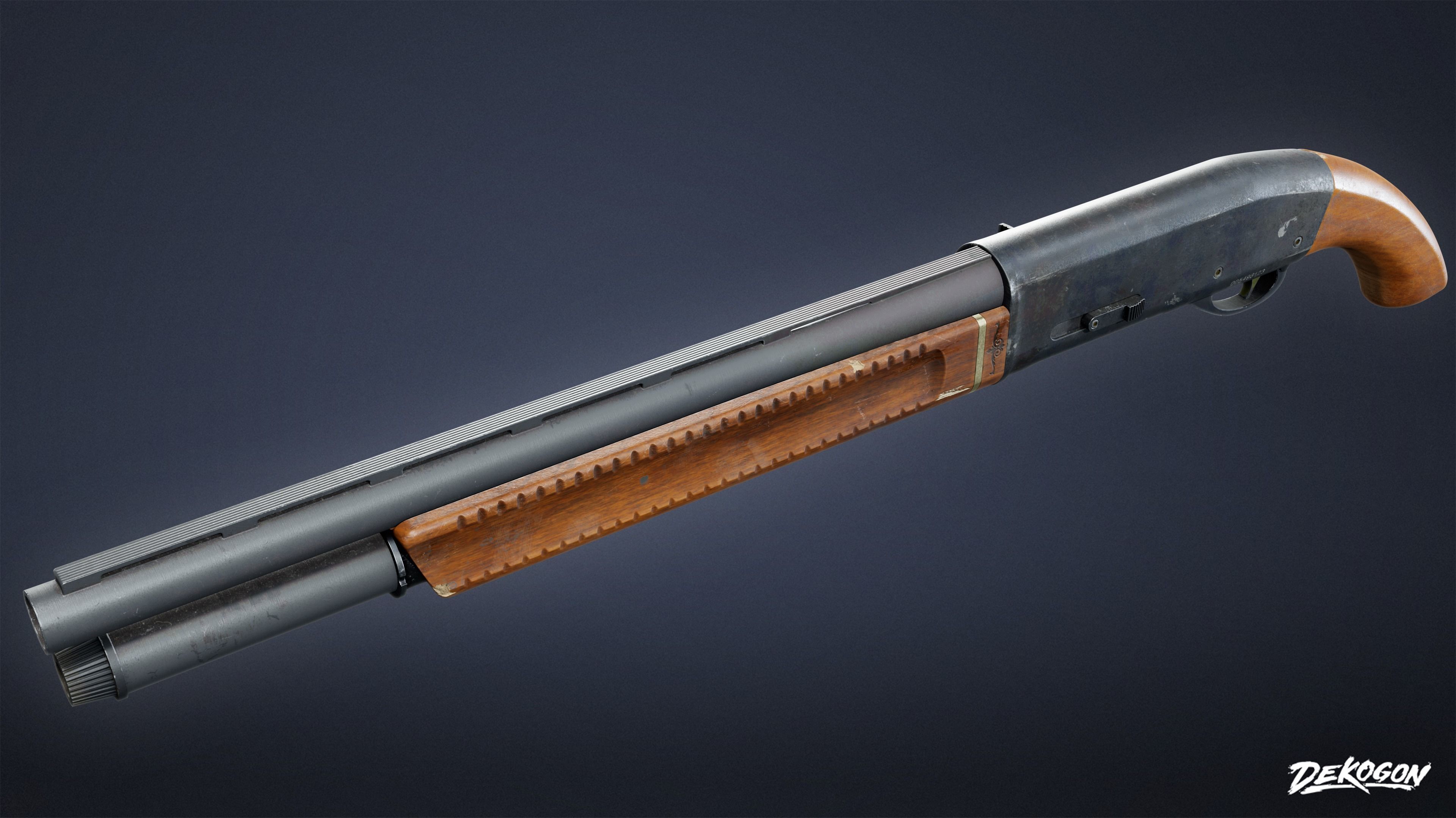 SAFE HOUSE - Shotgun Sawed Off 01 - LOW POLY AND NANITE Low-poly 3D model_3