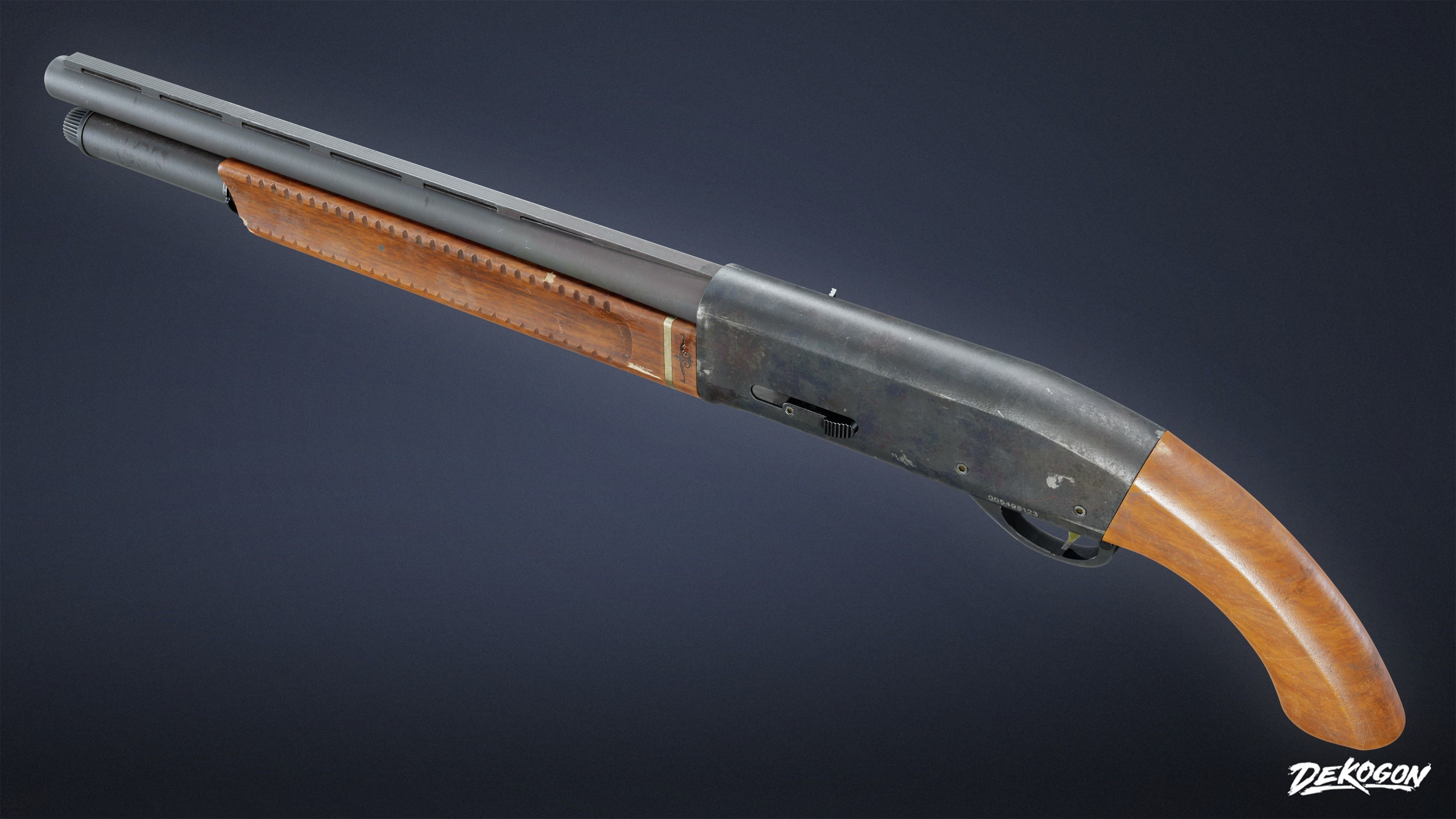 SAFE HOUSE - Shotgun Sawed Off 01 - LOW POLY AND NANITE Low-poly 3D model_6