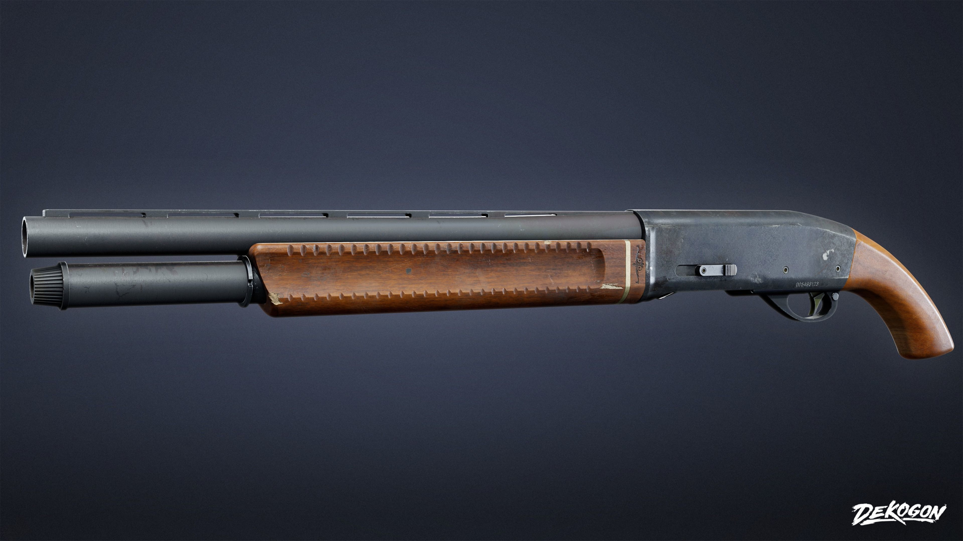 SAFE HOUSE - Shotgun Sawed Off 01 - LOW POLY AND NANITE Low-poly 3D model_1