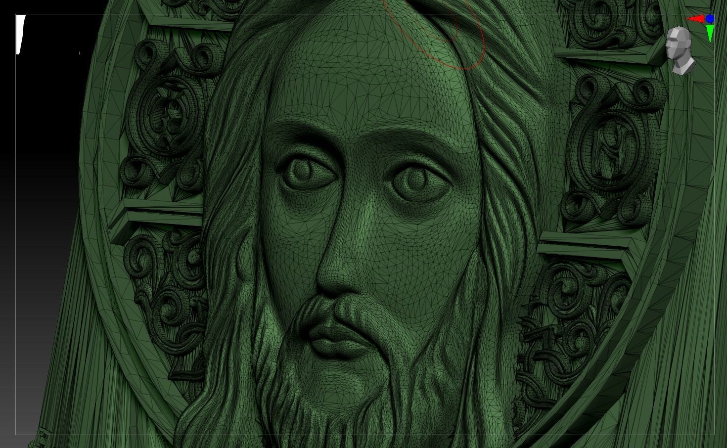 jesus head  3D print model_6