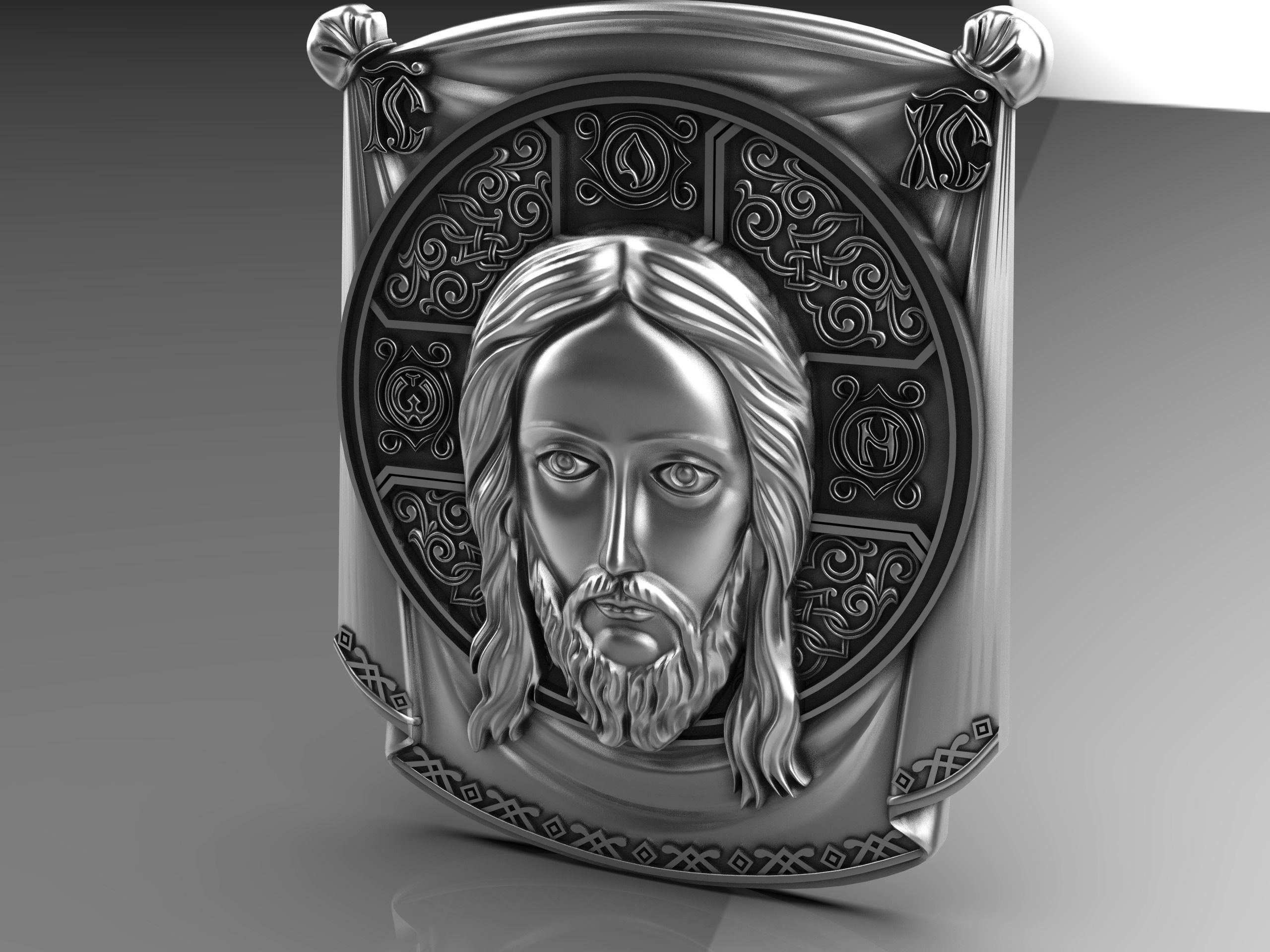 jesus head  3D print model_1