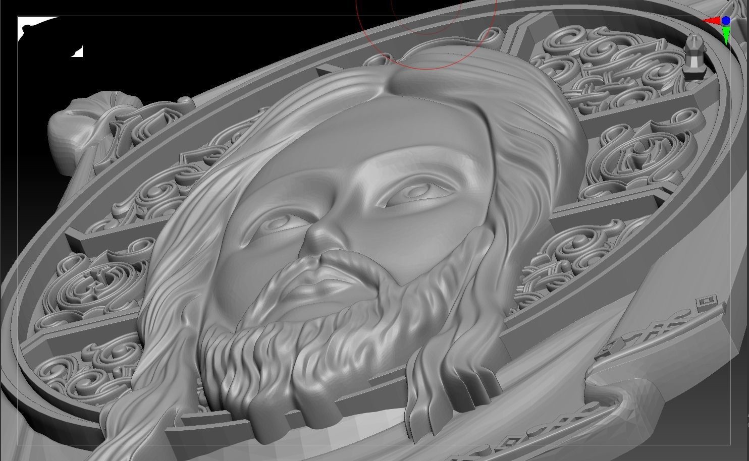 jesus head  3D print model_5