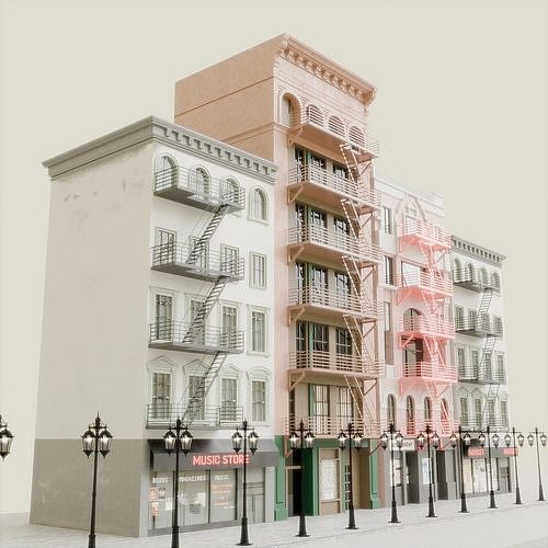 Building Free low-poly 3D model