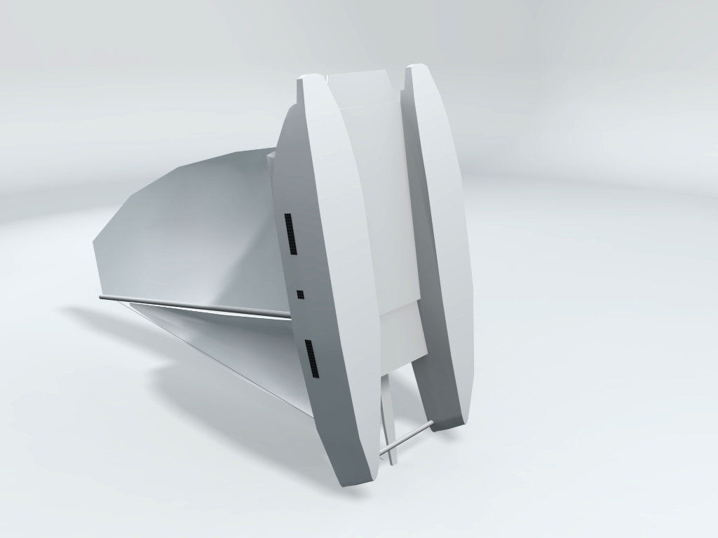 Catamaran Sail Boat LOWEST Low-poly 3D model_4